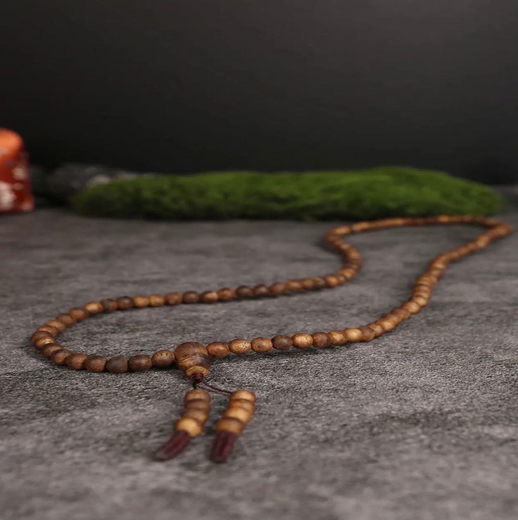 “Jiangnan” — A-Grade 6mm Green Kynam Agarwood Long Mala