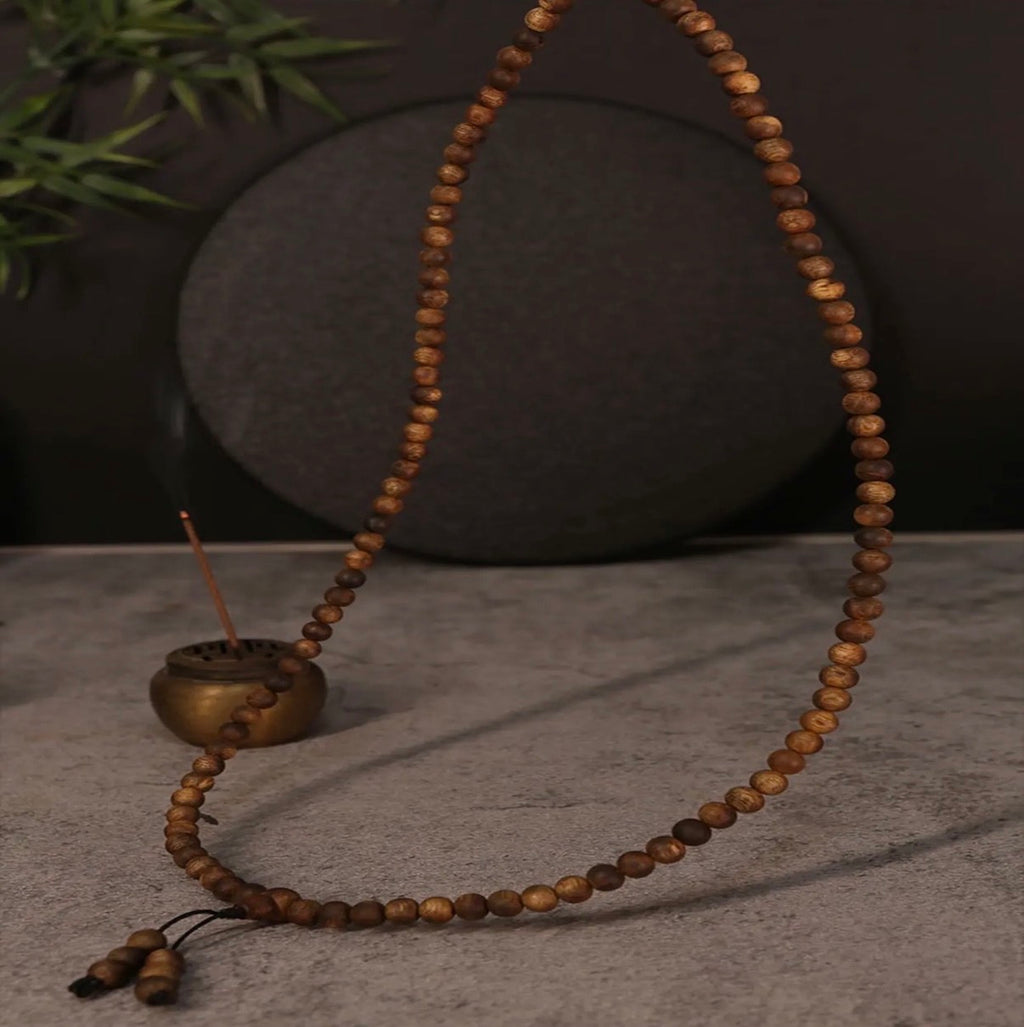 “Jiangnan” — A-Grade 6mm Green Kynam Agarwood Long Mala