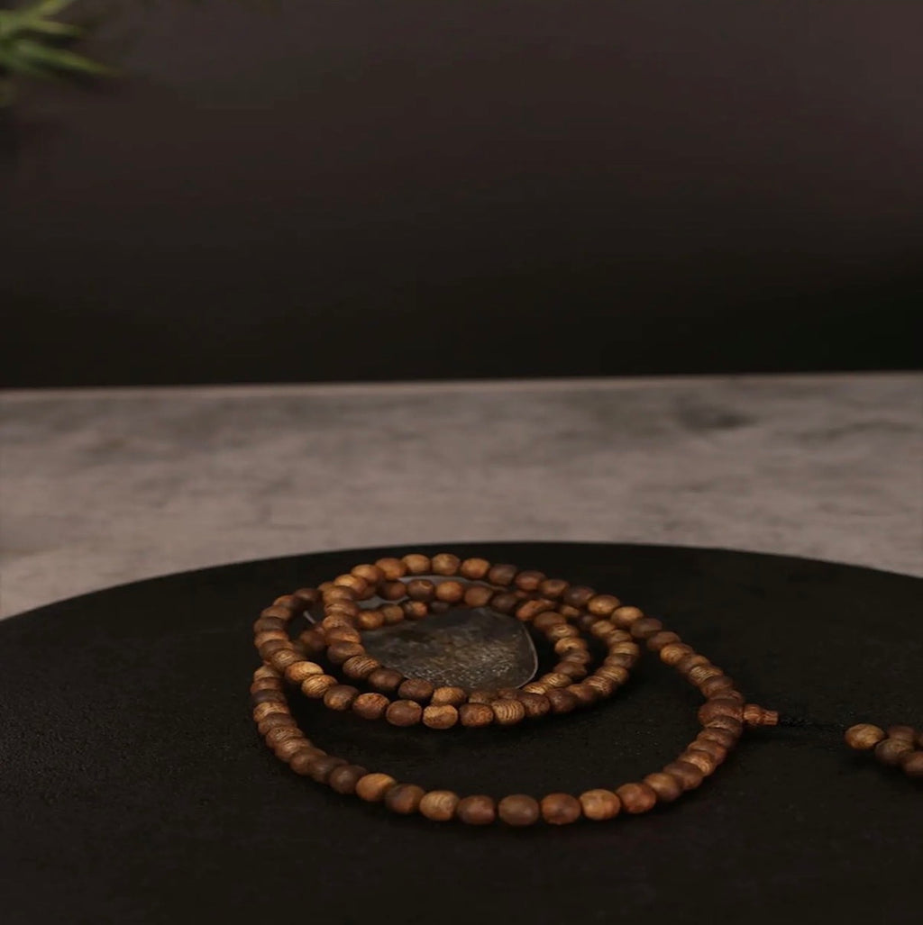 “Jiangnan” — A-Grade 6mm Green Kynam Agarwood Long Mala