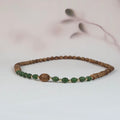 “Qingqiuzi” S-Grade 8mm Green Kynam Necklace / Triple-Wrap Bracelet