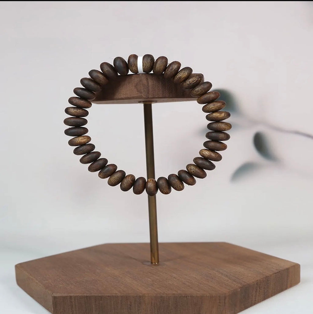 "Yiban Yanhuo” G-Grade Green Kynam Abacus Bracelet — Single Loop