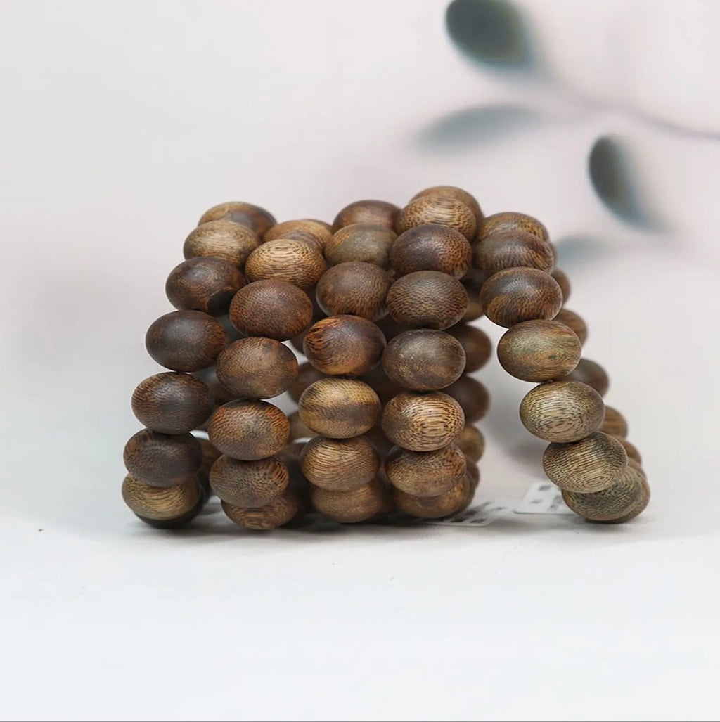 “Shaonian Kuang” S-Grade 13mm Green Kynam Agarwood Bracelet — Single Loop