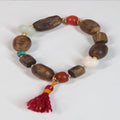 “October Dundun” S-Grade Green Kynam Bracelet — Single Loop (Limu Mountain, Hainan)